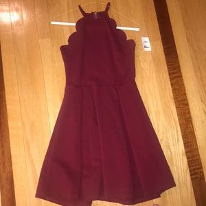 maroon dress